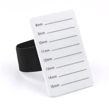 Support pour cils en acrylique, tablette pour extensions de cils avec bande de fixation 7-14 mm/8-15 mm, plaque à main pour maquillage en salon