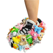 Custom DIY Sneaker Sport Slippers for Girls Cute Bear Animal Plush Decor Thick Cotton Fur Home Shoes Anti Slip for Autumn Winter