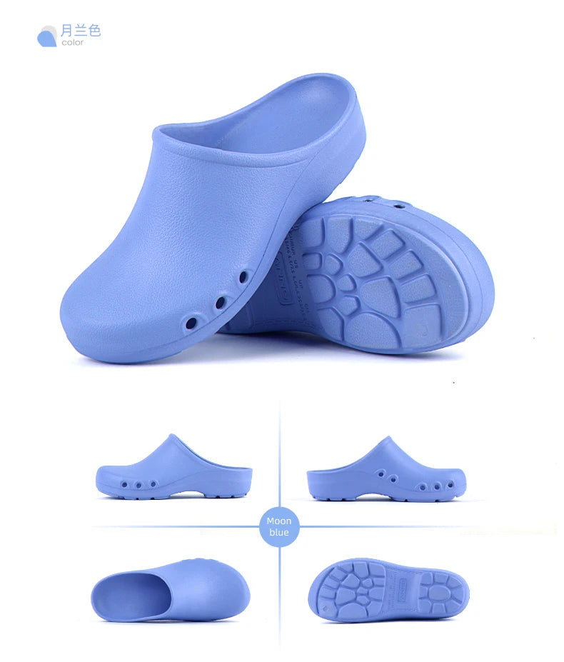 Soft Doctors Nurses Shoes EVA Anti-slip Clogs Operating Room Lab Slippers Chef Work Flat flip flop Suitable for Long Standing
