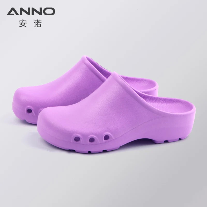 Soft Doctors Nurses Shoes EVA Anti-slip Clogs Operating Room Lab Slippers Chef Work Flat flip flop Suitable for Long Standing