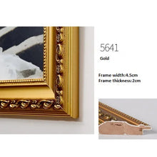 Mounted Retro European Solid Wood Oil Painting Photo Frame, Outside Frame, Advertising Picture Poster Frame, Custom Frame