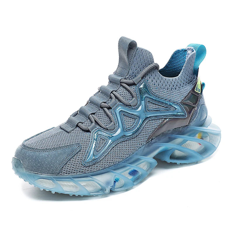 Dropshipping New Design Brand Logo Custom Men Fashion Casual Sneakers Height Increasing Blade Mesh Sports Running Shoes for Man