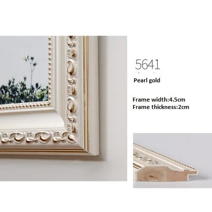 Mounted Retro European Solid Wood Oil Painting Photo Frame, Outside Frame, Advertising Picture Poster Frame, Custom Frame