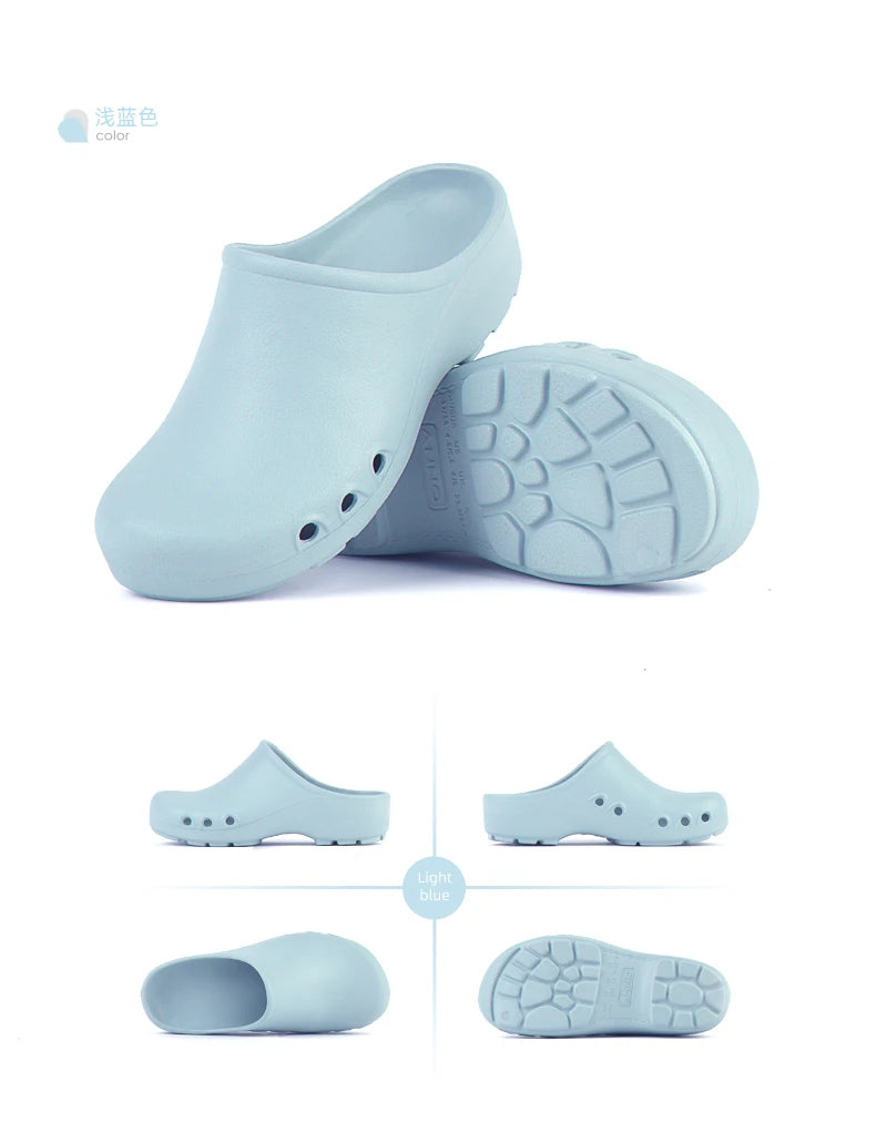 Soft Doctors Nurses Shoes EVA Anti-slip Clogs Operating Room Lab Slippers Chef Work Flat flip flop Suitable for Long Standing