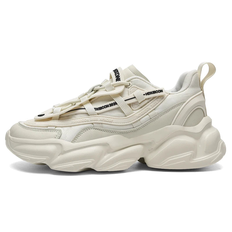 High Quality Breathable Damping Sports Shoes for Men Thick Sole Chunky Sneakers Platform Soft for Summer Walking Running