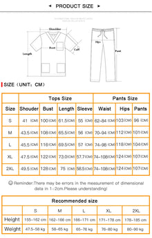 Solid Color Long Sleeve Suit Unisex Lab Spa Nursing Workwear Slim Medical Scrub Uniform Nurse Doctor Surgical Gown Wholesale