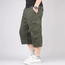 Long Length Cargo Shorts Men Summer Multi-Pocket Casual Cotton Elastic Capri Pants Men Military Tactical Short Hot Breeches  5XL