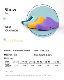 ANNO Soft Doctors Nurses Shoes Anti-slip Protective Clogs Operating Room Lab Slippers Chef Work Flat Clog Hospital Foot Wear