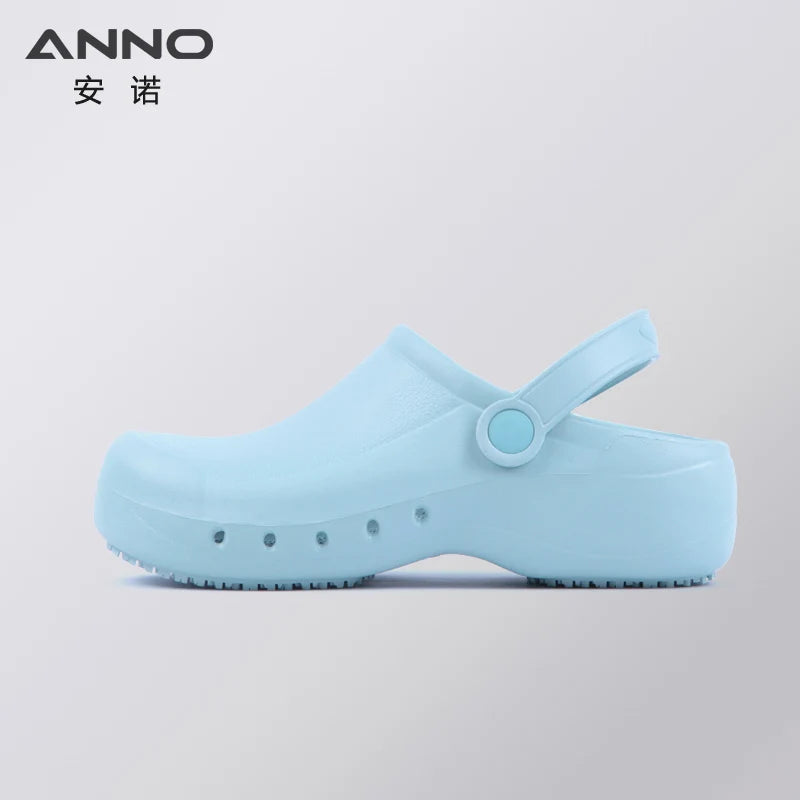 Soft Doctors Nurses Shoes EVA Anti-slip Clogs With Strap Operating Room Medical Slippers Chef Work Flat flip for Long Standing