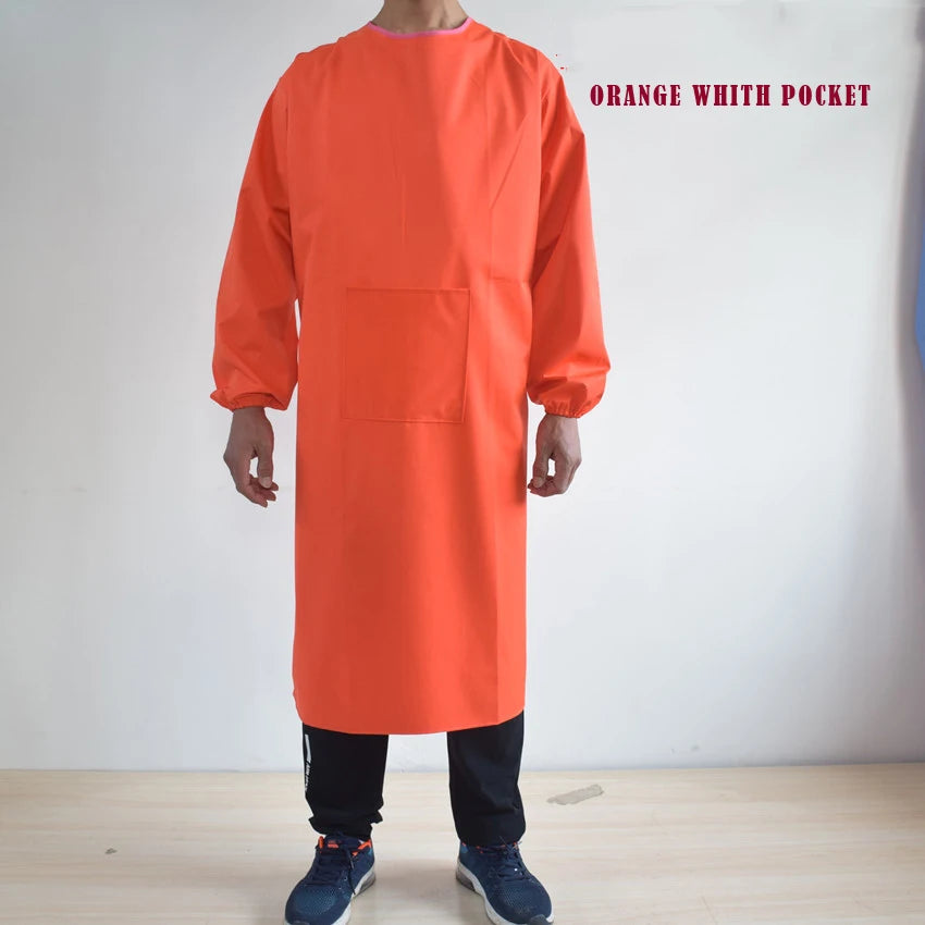 Lab Coats Waterproof Jacket Longsleeve Grease Proofing Scrub Uniform For Woman Man