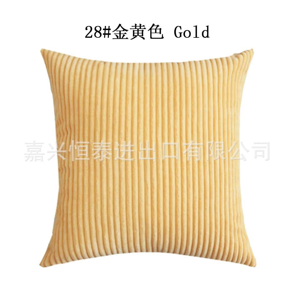 Customized Size 40/45/50/55/60/70cm Corduroy Striped Cushion Cover For Sofa Chair Car Pillow CaseHT-NPCJC-C