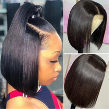Bone Straight Short Bob Wigs Glueless Lace Front Human Hair Wigs 13x4 HD Transparent Lace Frontal Wig for Women Pre Plucked 250%