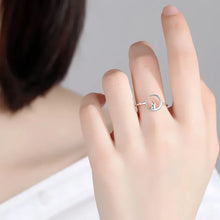 Korean Style Angel Wings Ring Adjustable Rhinestone Finger Rings For Women Silver Color Female Party Birthday Jewelry Gift