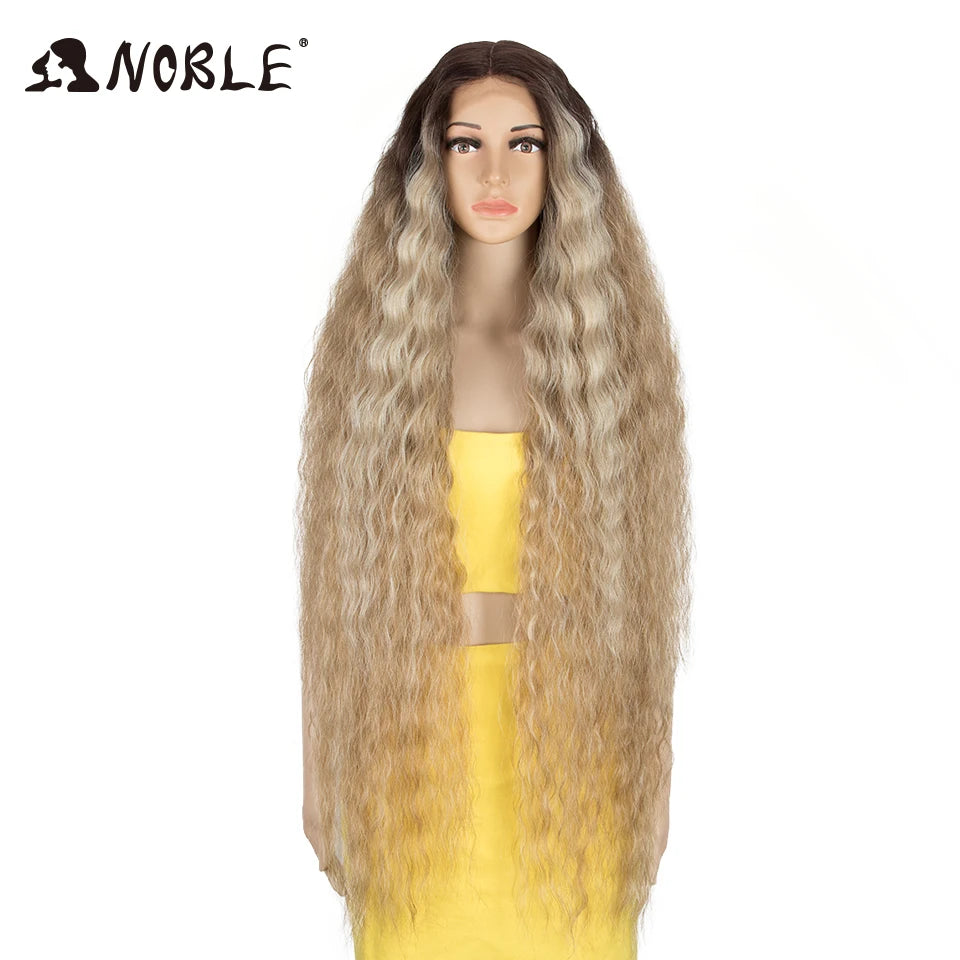 Noble Cosplay 42 Inch Blonde Ombre Synthetic Lace Front Wig