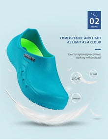 ANNO Soft Doctors Nurses Anti-slip Protective Clogs Operating Room Slippers Chef Work Flat Hospital Foot Wear with Shoes Pad
