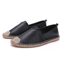 Jute Sole Luxury Slip on Loafer Walking Style Breathable PU Leather Shoes Espadrilles Men Shoes