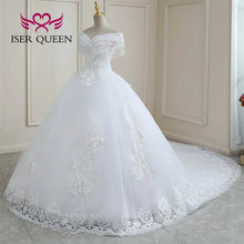 Customized Crystal Beaded Tassel Wedding Dress 2026 Ball Gown Pretty Lace Plus Size Europe Style Bride Dress For Woman WX0268