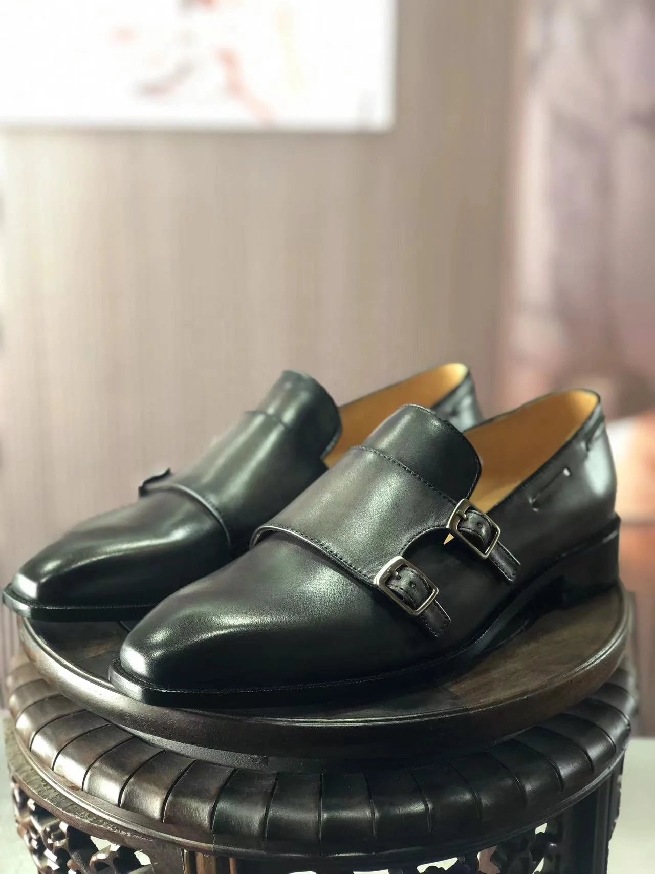 Cie ML11 Monk Calf Leather High Quality Handmade Loafer Men's Casual Hand-Painted Colors Breathable Outsole Wedding Shoes Autumn