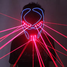 Fashion Red Laser Mask Luminous Light Up Laserman Face Mask Laser Show Halloween Masks For Laser Stage Dancer Party Supplies