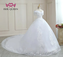 Customized Crystal Beaded Tassel Wedding Dress 2026 Ball Gown Pretty Lace Plus Size Europe Style Bride Dress For Woman WX0268