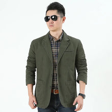 Blazer droit lavable pour homme, veste de costume, veste militaire décontractée, vêtement d'extérieur