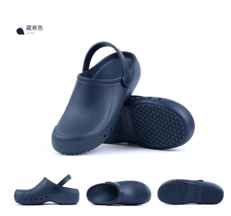 Soft Doctors Nurses Shoes EVA Anti-slip Clogs With Strap Operating Room Medical Slippers Chef Work Flat flip for Long Standing