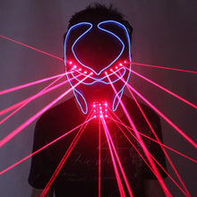 Fashion Red Laser Mask Luminous Light Up Laserman Face Mask Laser Show Halloween Masks For Laser Stage Dancer Party Supplies