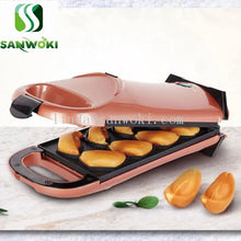 household Ingots shape cake machine cartoon waffle baker machine mini egg bubble waffle maker machine Cake baking machine