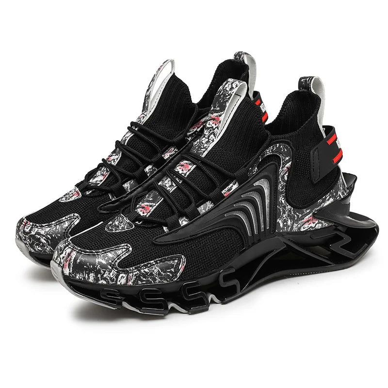 2023 Brand Logo Custom Designer Man Calzados Para Hombress Sneakers Mesh Shark Blade Breathable Casual Running Shoes for Men