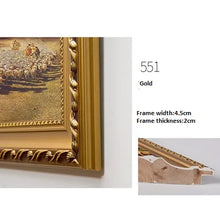 Mounted Retro European Solid Wood Oil Painting Photo Frame, Outside Frame, Advertising Picture Poster Frame, Custom Frame