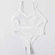 Women Seamless Bra And Panties Set Wire Free Bralette High Leg Cut Thongs Comfort Ribbed Unlined Ladies Sexy Lingerie Set
