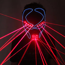 Fashion Red Laser Mask Luminous Light Up Laserman Face Mask Laser Show Halloween Masks For Laser Stage Dancer Party Supplies