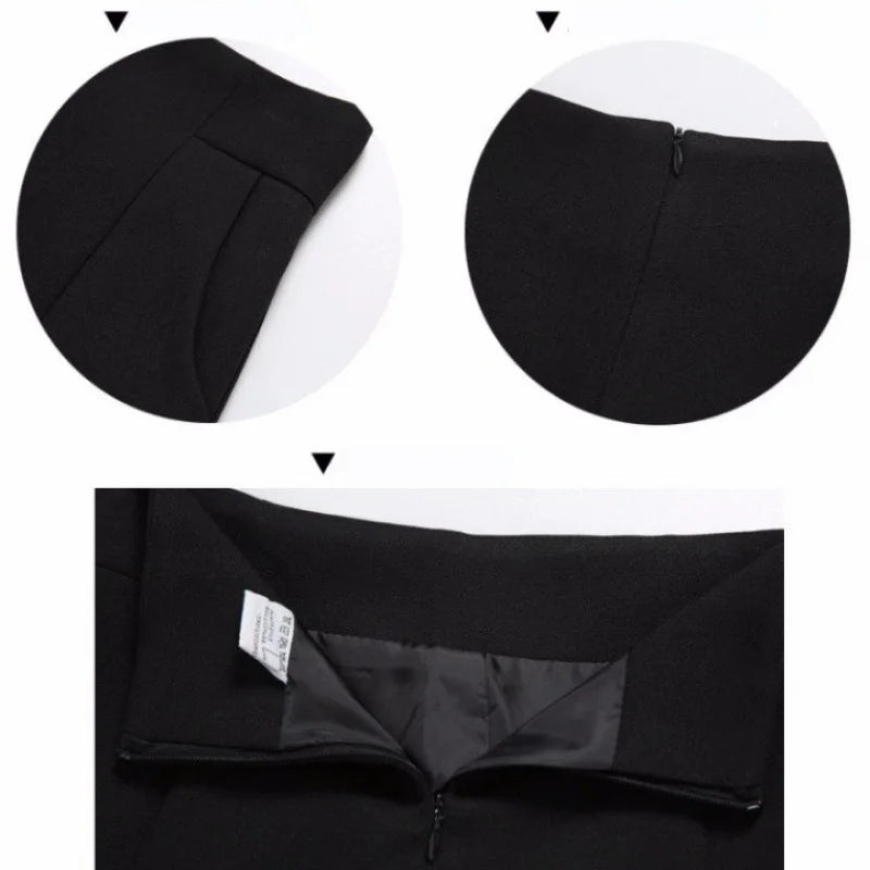 Women High Waist Polyester Shorts Loose Wide Leg Black White
