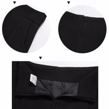 Women High Waist Polyester Shorts Loose Wide Leg Black White