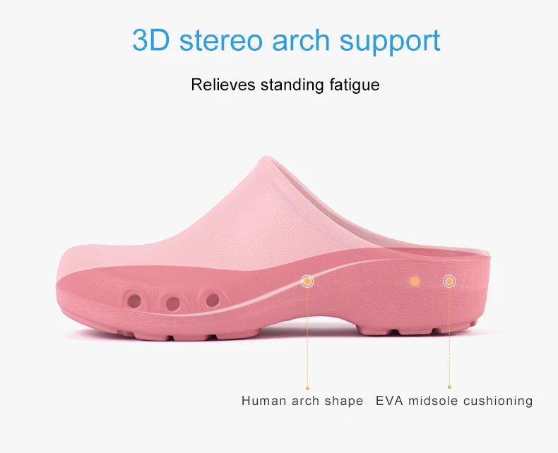 Soft Doctors Nurses Shoes EVA Anti-slip Clogs Operating Room Lab Slippers Chef Work Flat flip flop Suitable for Long Standing