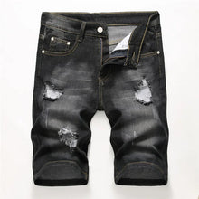 Summer Denim Shorts Men Fahsion Hole Jean Shorts Bermuda Skate Board Harem Mens Jogger Ankle Ripped Wave Knee Length Plus Size