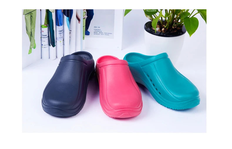 ANNO Soft Work Breathable Shoes for Women Men Light Nurse Clog Anti-slip Slipper Flat Hospital Kitchen Beatuty Salon