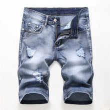 Summer Denim Shorts Men Fahsion Hole Jean Shorts Bermuda Skate Board Harem Mens Jogger Ankle Ripped Wave Knee Length Plus Size