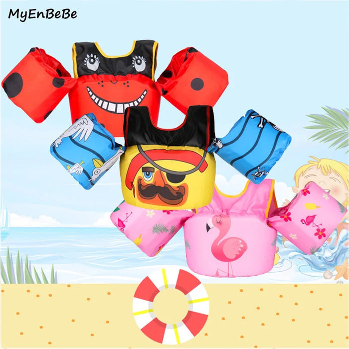 2-8 years Baby Swim Vest Child Arm Float Vests Kids Swim Trainer Buoyancy Sleeve Swimsuit Swimming Pool Accessories