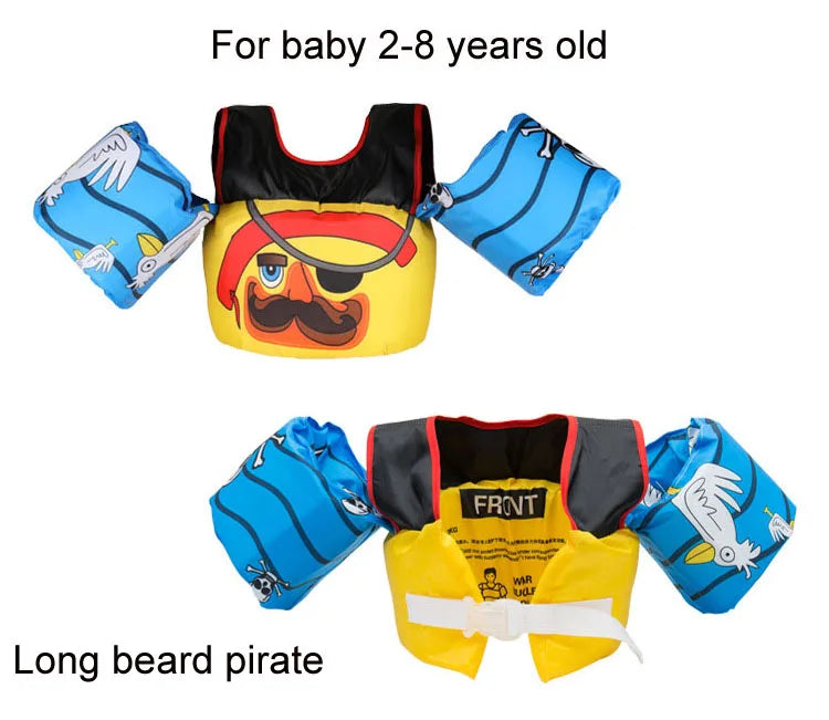 2-8 years Baby Swim Vest Child Arm Float Vests Kids Swim Trainer Buoyancy Sleeve Swimsuit Swimming Pool Accessories