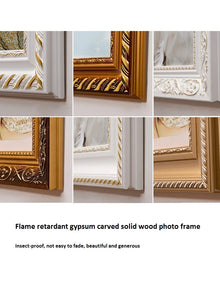 Mounted Retro European Solid Wood Oil Painting Photo Frame, Outside Frame, Advertising Picture Poster Frame, Custom Frame