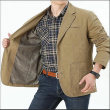 Blazer droit lavable pour homme, veste de costume, veste militaire décontractée, vêtement d'extérieur