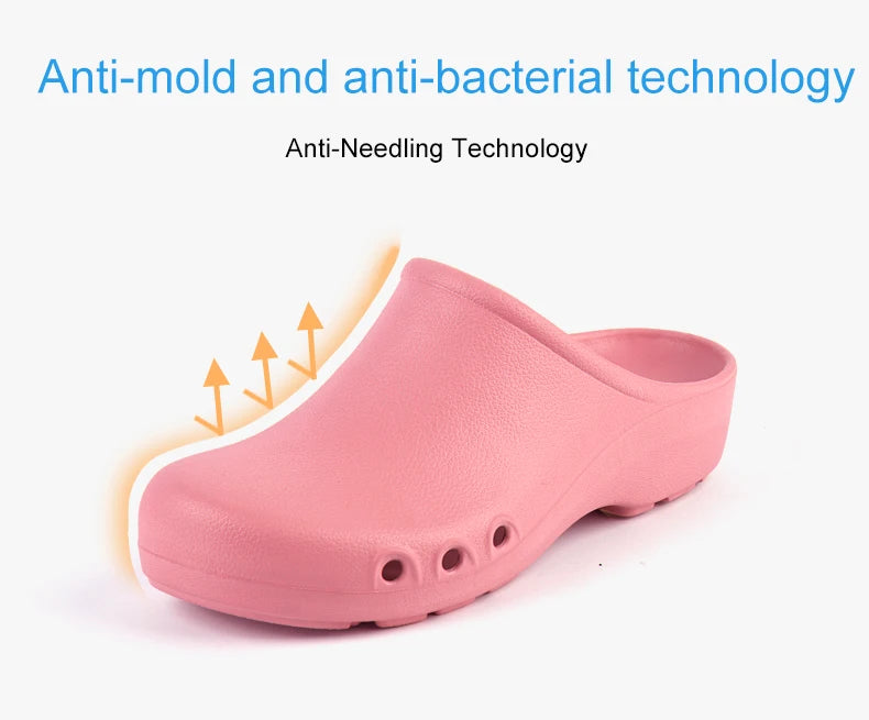 Soft Doctors Nurses Shoes EVA Anti-slip Clogs Operating Room Lab Slippers Chef Work Flat flip flop Suitable for Long Standing
