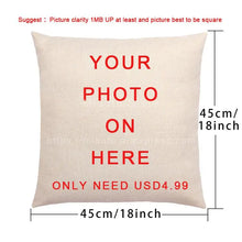 DIY Logo Custom Cushion Cover Baby Family Pets Pillow Case Luxury Brand Customized Throw Pillow Cover Linen Housse De Coussin