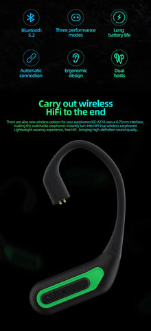 KZ AZ10 Bluetooth 5.4 Wireless Ear Hook Earphones Upgrade Cable HiFi Headset Sport Game Headphone Line For KZ ZS10 PRO ZSX ZAS
