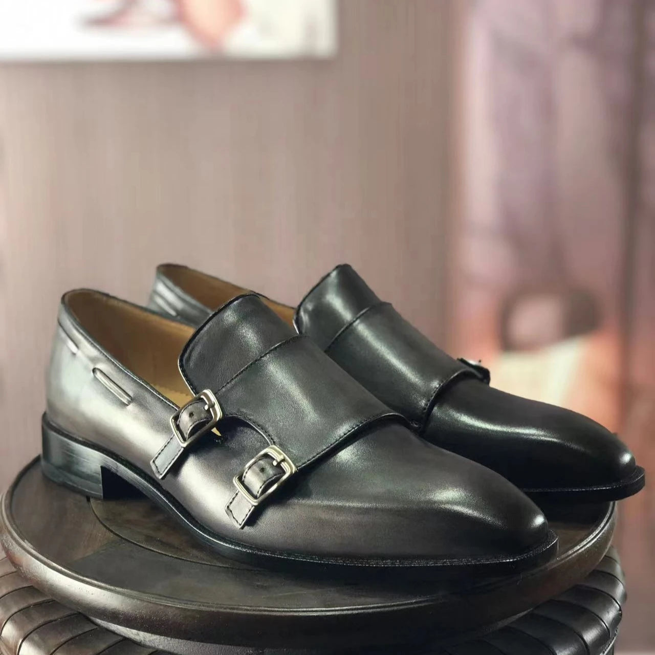 Cie ML11 Monk Calf Leather High Quality Handmade Loafer Men's Casual Hand-Painted Colors Breathable Outsole Wedding Shoes Autumn
