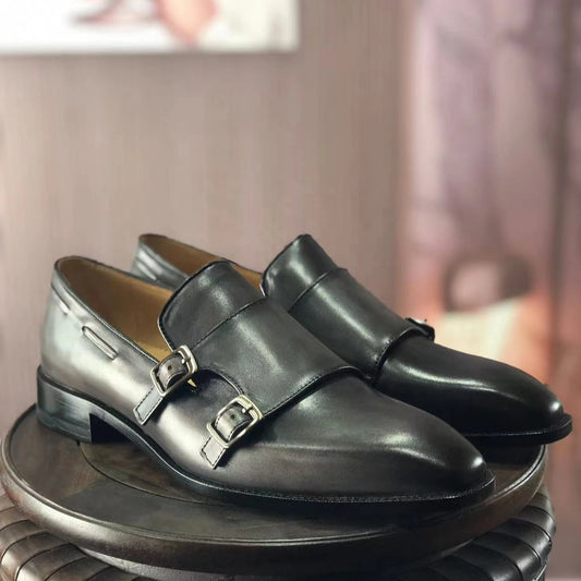 Cie ML11 Monk Calf Leather High Quality Handmade Loafer Men's Casual Hand-Painted Colors Breathable Outsole Wedding Shoes Autumn