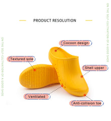 ANNO Soft Doctors Nurses Shoes Anti-slip Protective Clogs Operating Room Lab Slippers Chef Work Flat Clog Hospital Foot Wear