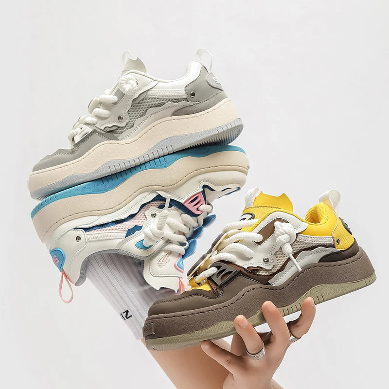 2023 Breathable Pu Sneakers Lover Casual Sport Shoes Designer Skateboarding Walking Shoes for Women Men