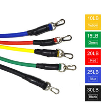 LOOGDEEL 11PCS/Set Resistance Bands Pedal Excercise Body Training Workout Women Men Fitness Yoga Pull Rope Exercises Latex Tubes
